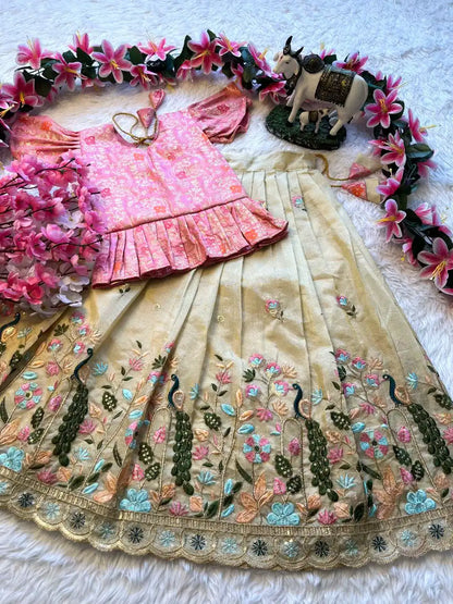 Kids Peacock Beauty Lehenga
