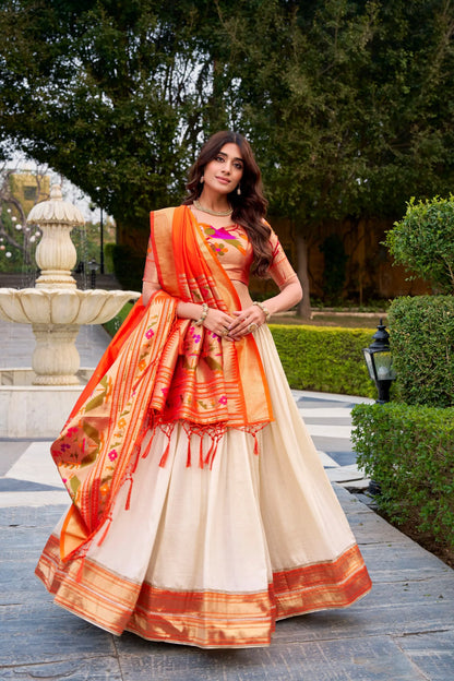 Paithani Vichitra Silk Wedding Lehenga Choli Set