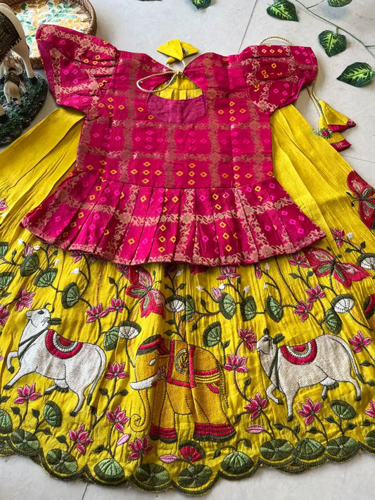 Pichwai Kids Collection - Yellow