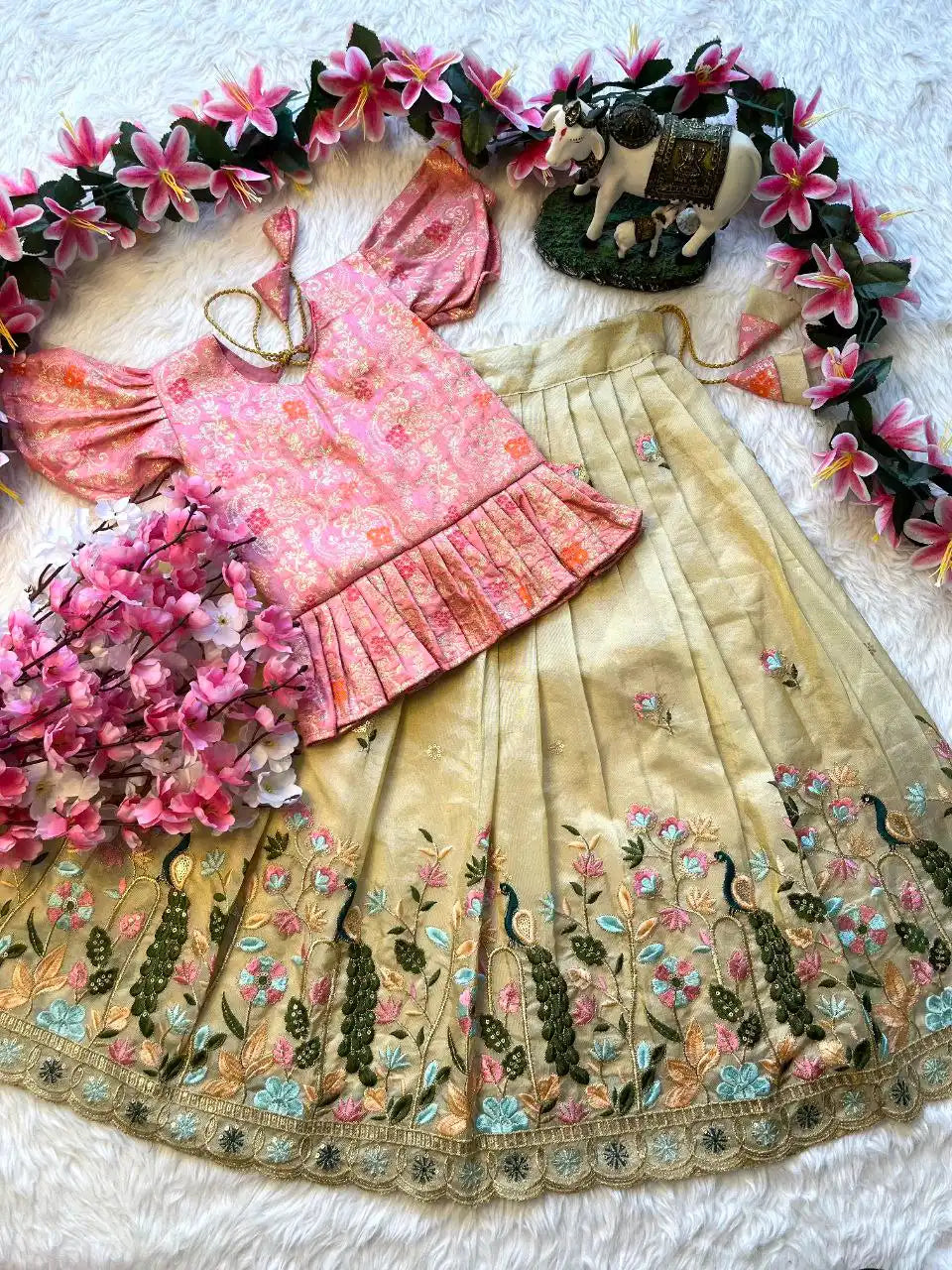 Kids Peacock Beauty Lehenga