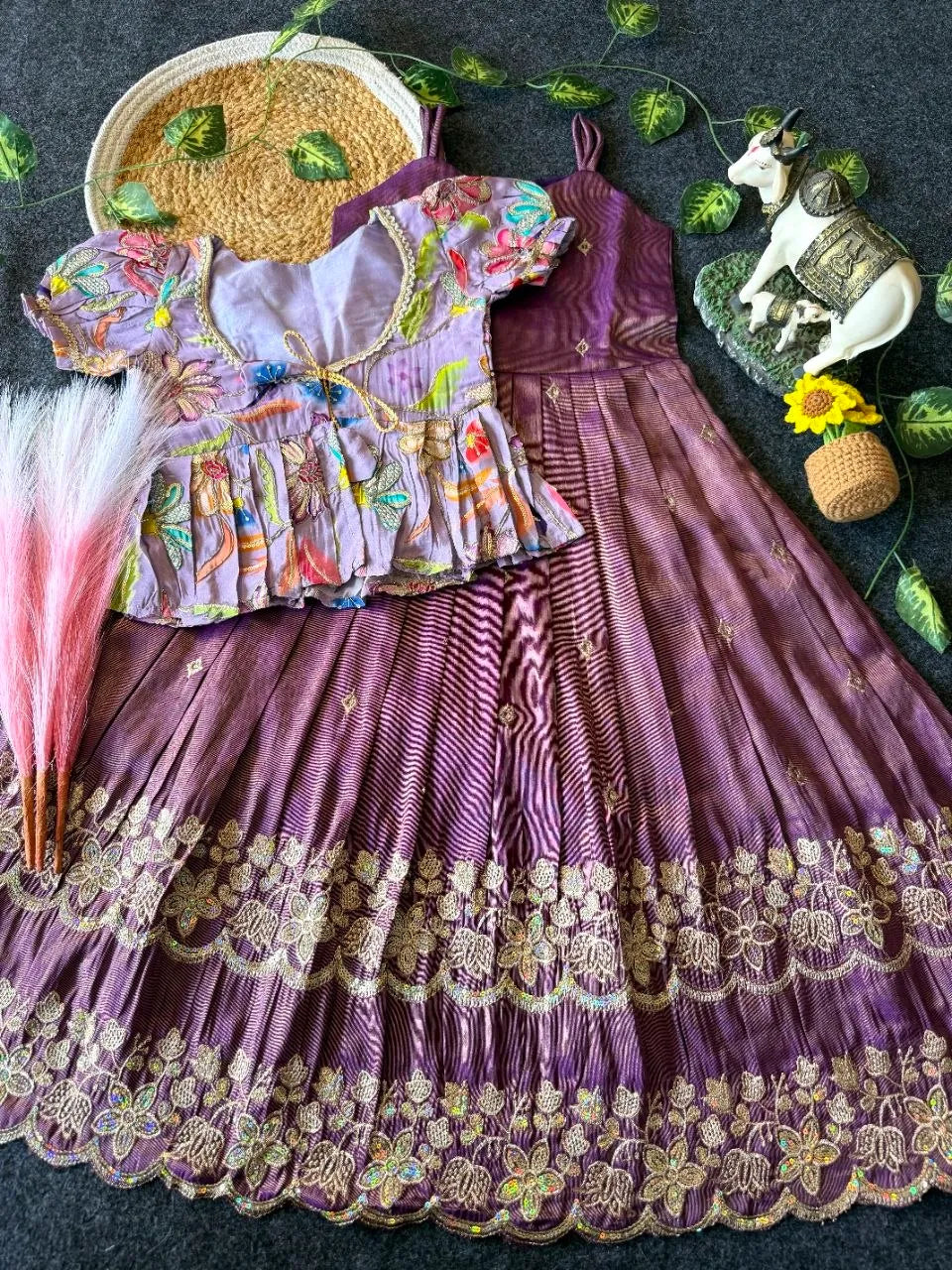 Little Bloom Princess Gown Set with Coat - Lilac