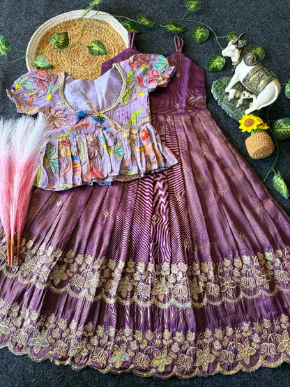 Little Bloom Princess Gown Set with Coat - Lilac