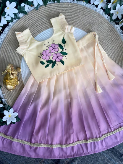 Pulmy Silk 2D Print Kalamkari Choli - Lilac