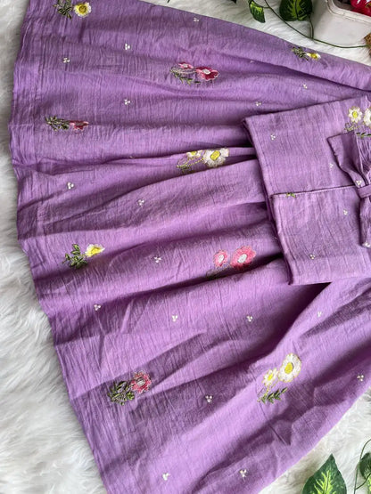 Floral Cotton Kids Lehengha
