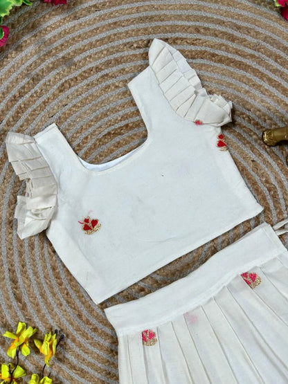 Kids Duck Cotton Summer Embroidery Lehenga