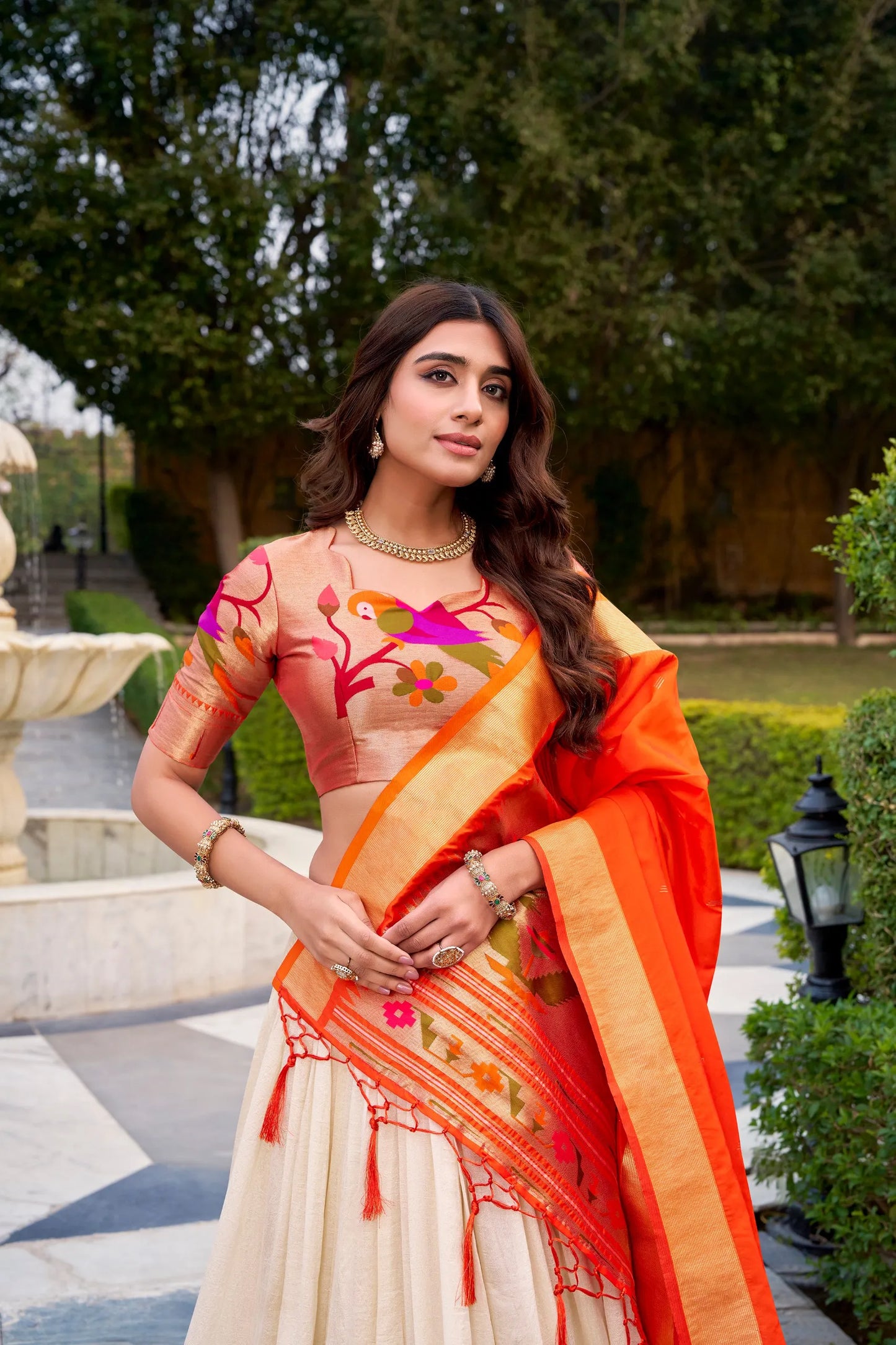 Paithani Vichitra Silk Wedding Lehenga Choli Set