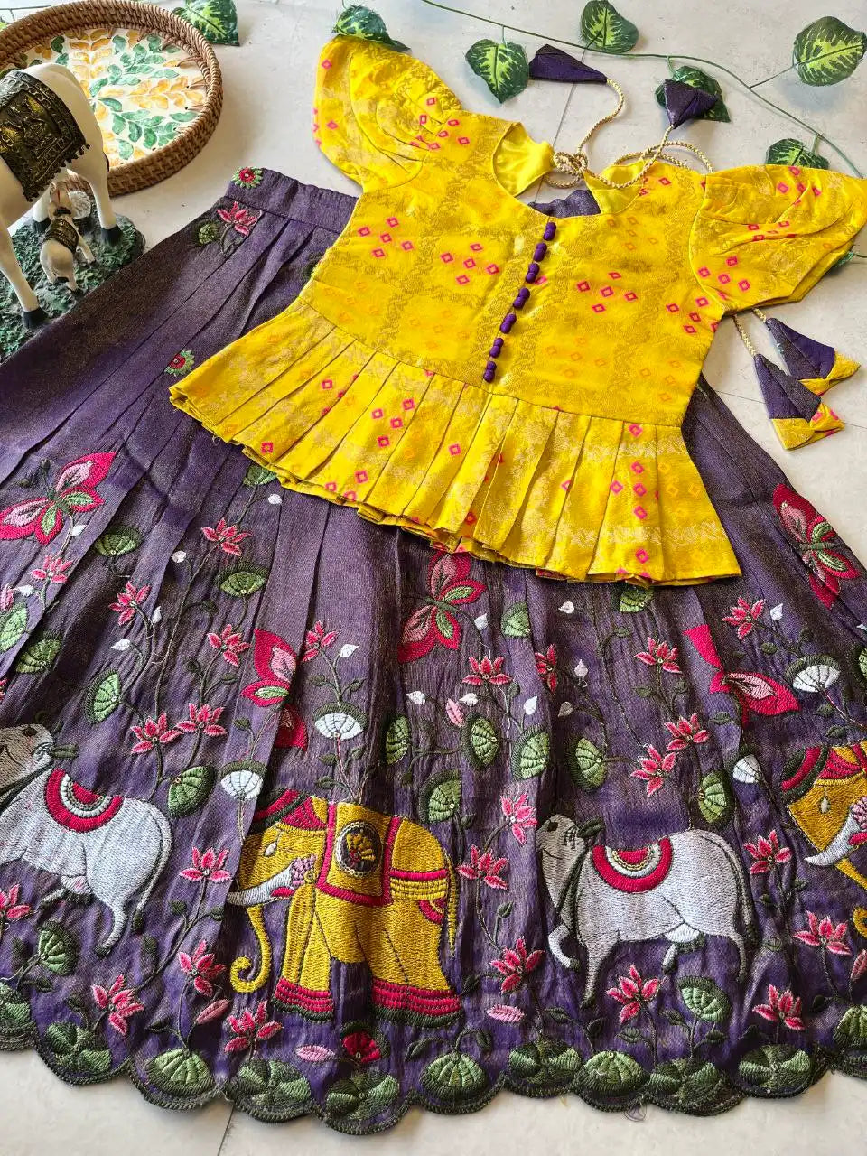 Pichwai Kids Collection - Purple