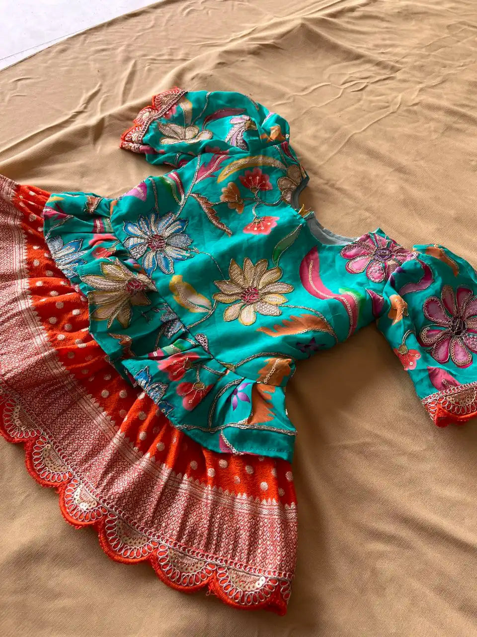 Position Printed Floral Gown - Sky