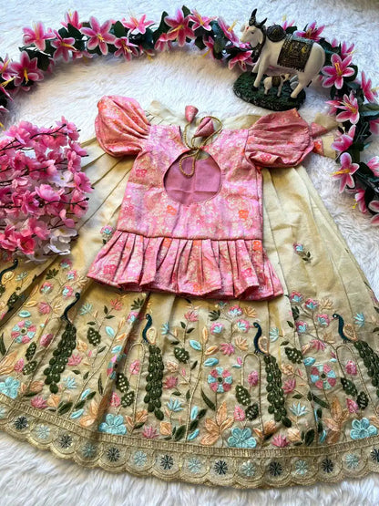 Kids Peacock Beauty Lehenga
