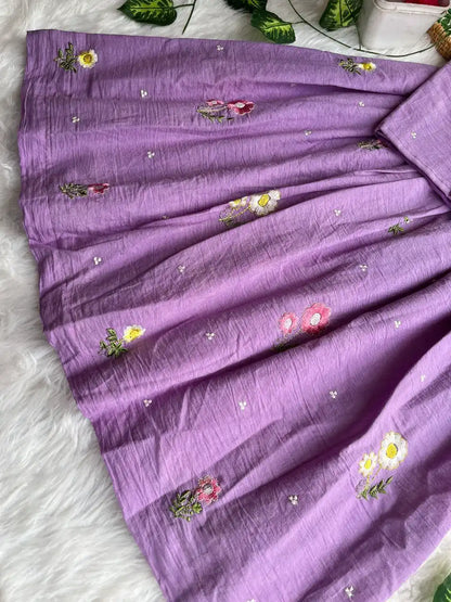 Floral Cotton Kids Lehengha