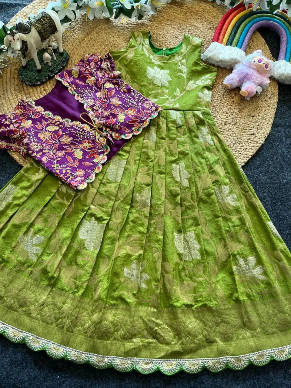Position Printed Floral Gown - Parrot