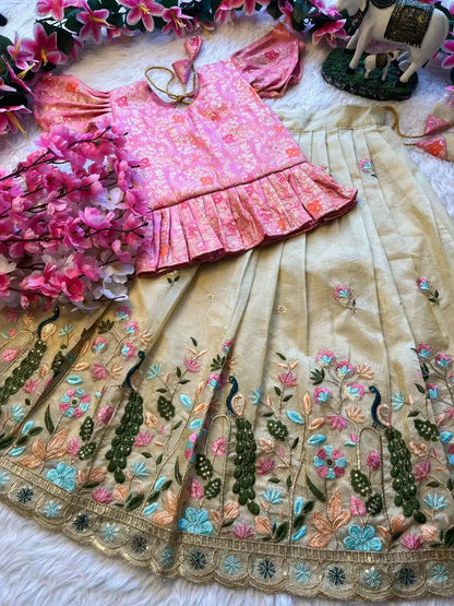 Kids Peacock Beauty Lehenga