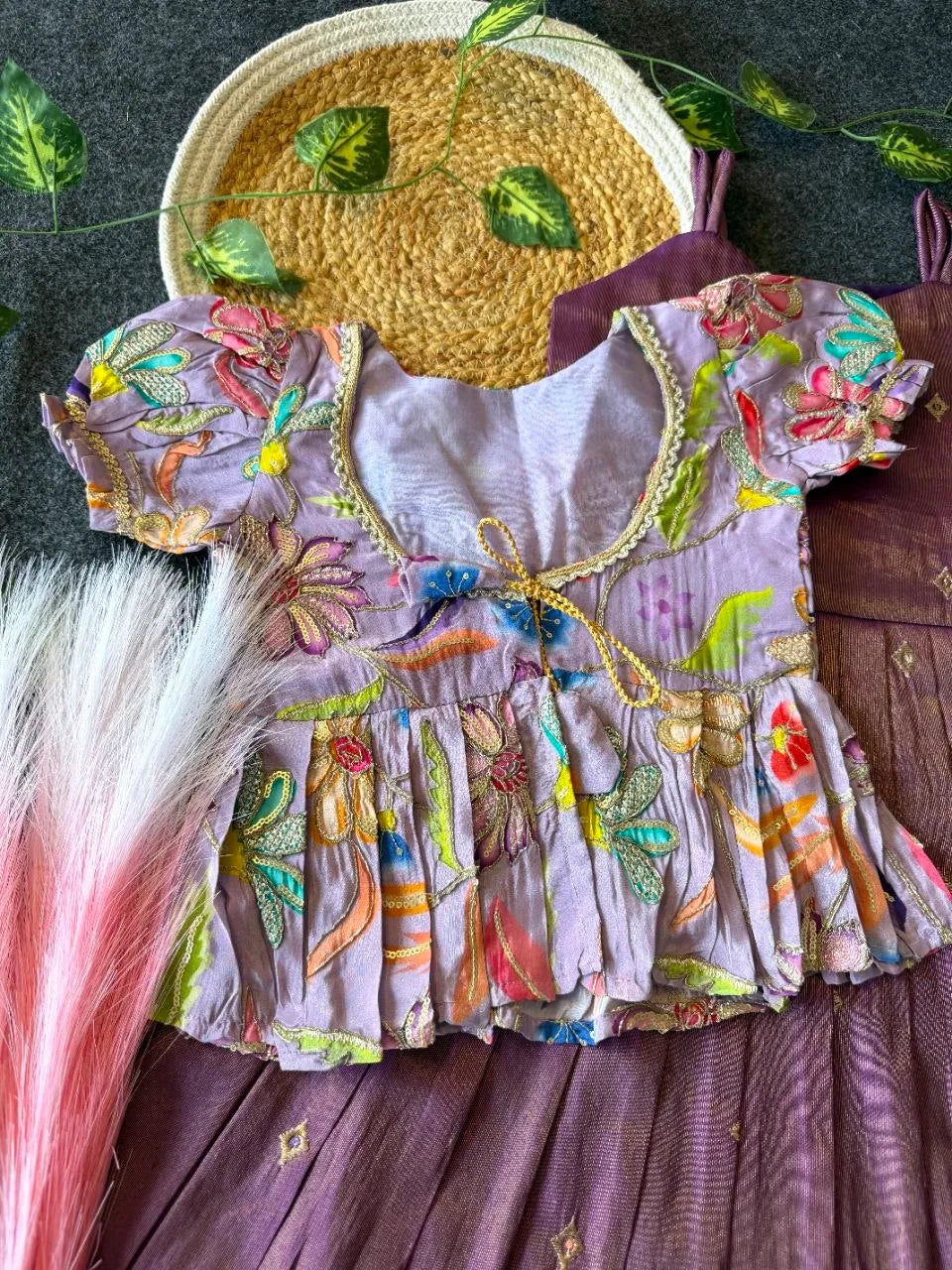 Little Bloom Princess Gown Set with Coat - Lilac