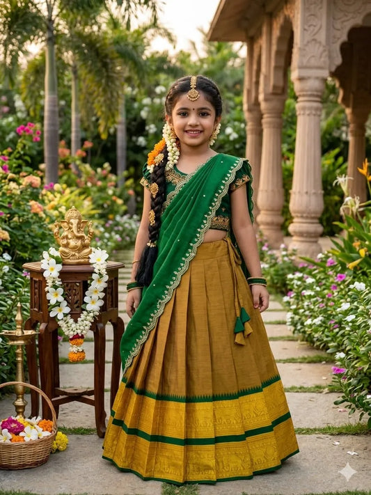 Elephant Kids Half-Saree