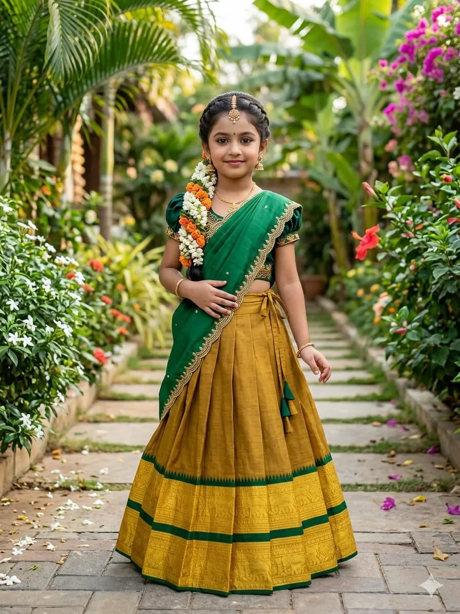 Elephant Kids Half-Saree