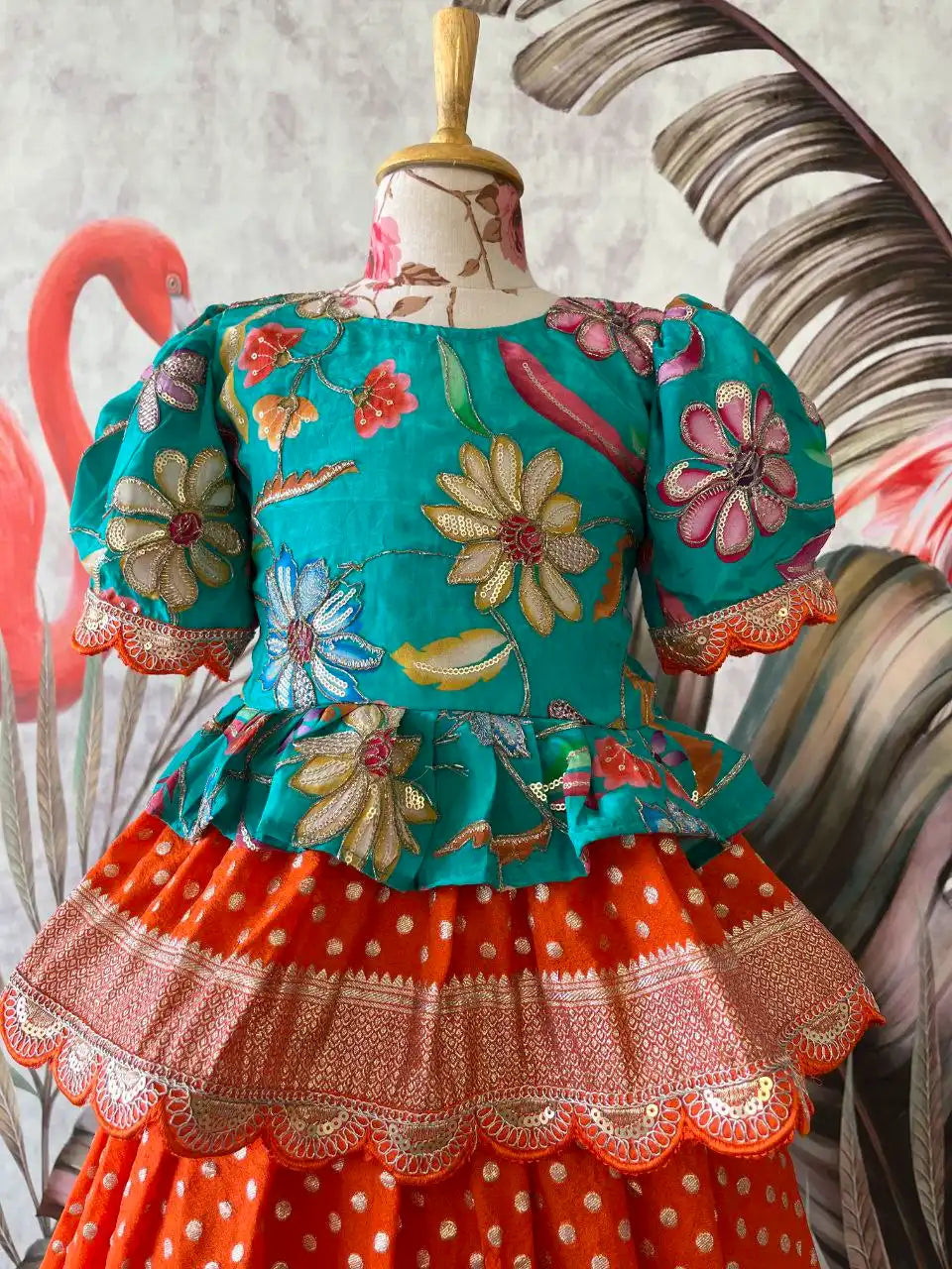 Position Printed Floral Gown - Sky