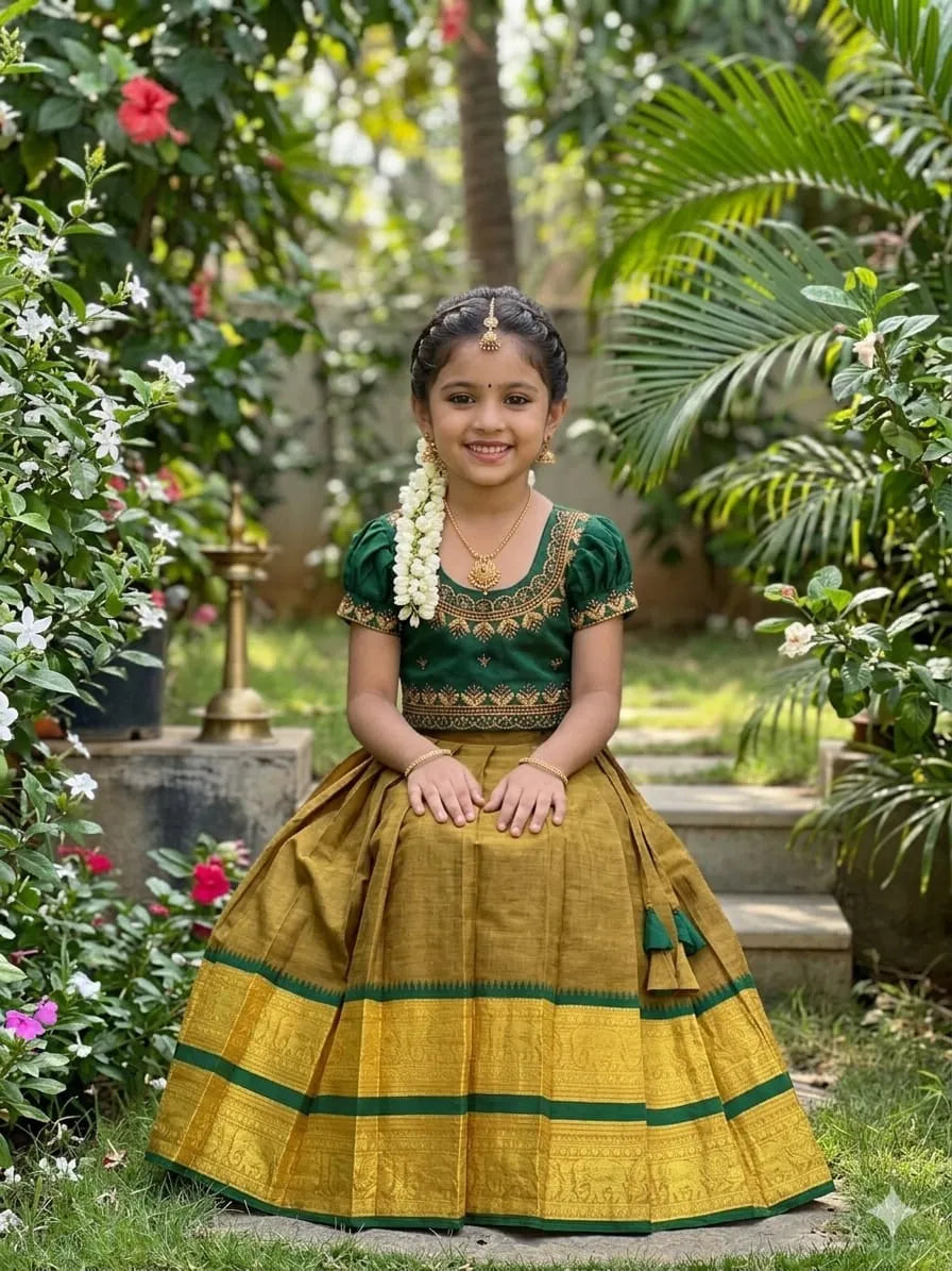 Elephant Kids Half-Saree
