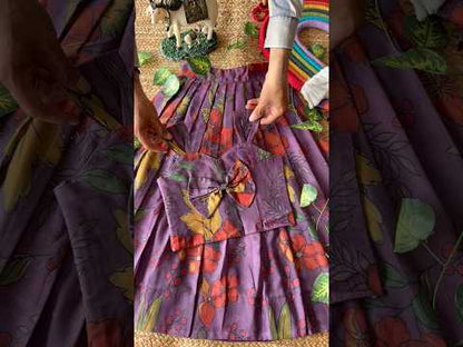 Kids Soft Cotton Printed Kalamkari Crop Top