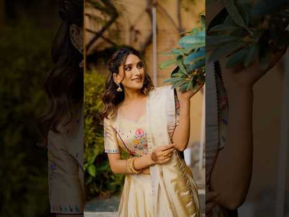 South Indian Marathi Style Paithani Lehenga Choli - Red