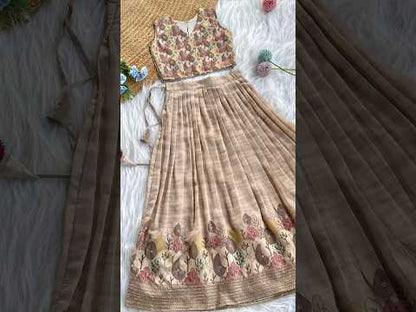 Kids Tussar Silk Embroidered Kantha Work Top Set - Cream