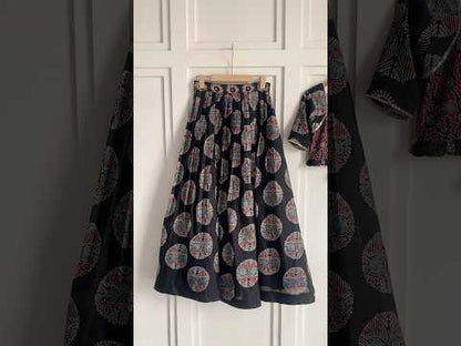 Black Ajrakh Print Lehenga Set Chaniya Choli