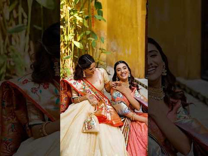 Traditional Maharashtrian Paithani Lehenga Choli for Wedding - Mango