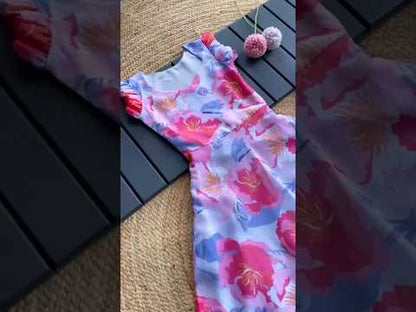 Floral Printed Beautiful Gown