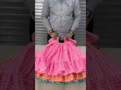 Mul-Chanderi Summer Kids Frock Collection - Yellow