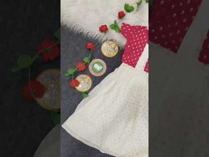 Off-White Zari Butti Kids Dress