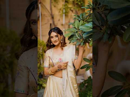 South Indian Marathi Style Paithani Lehenga Choli - Purple