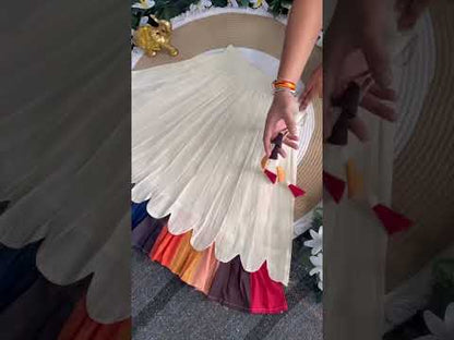 Kanakambaram Petal Set Kids Lehenga